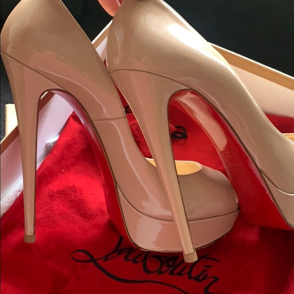Christian Louboutin lady peep toe 9.5 size - Picture 5 of 7